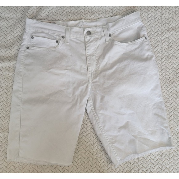 Levi's Other - Levi's 511 White Cut-Off Distressed Shorts Mens Size 34x11 White Denim